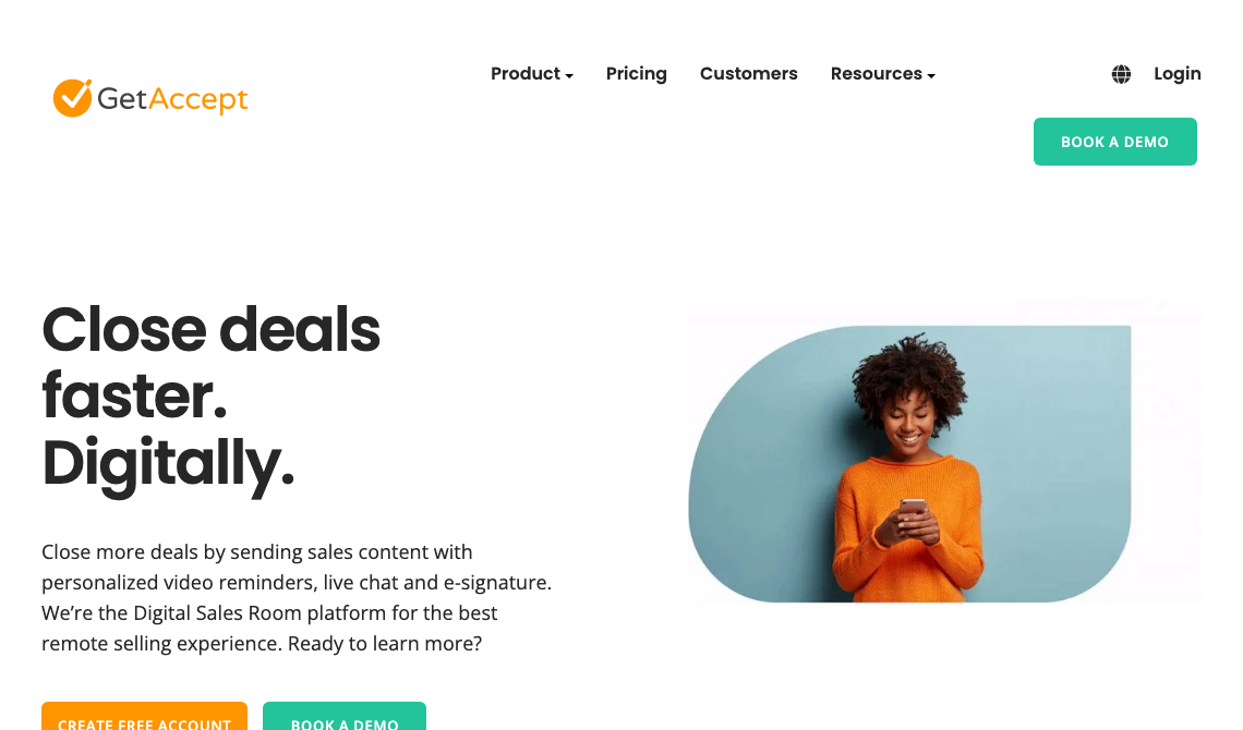 GetAccept sales tool homepage image