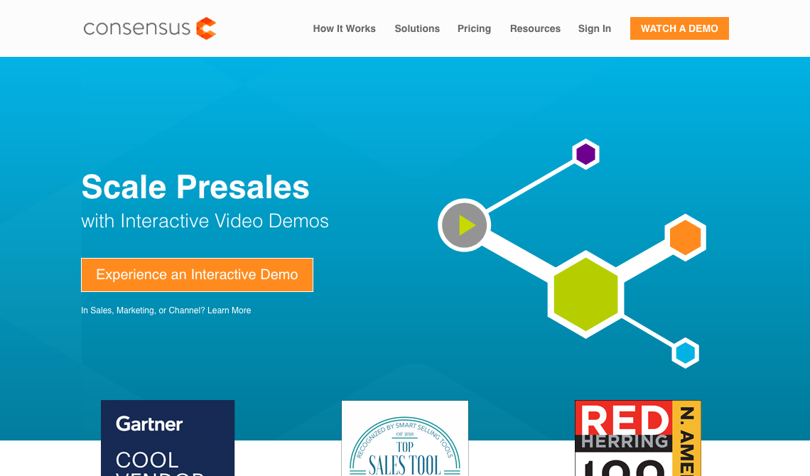 Consensus sales tool homepage image